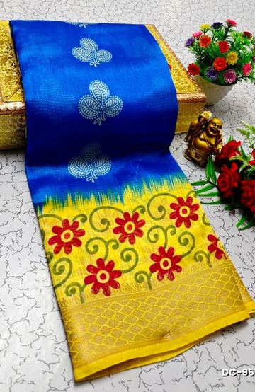 Banaras with our Banarasi Cotton fabric — a beautiful fusion of classic artistry and breathable comfort wear saree - BROWN