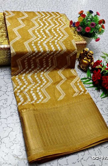 Samuthrika / Vasthrakala Bridal Silk Saree Wedding Saree - YELLOW COLOR (1)