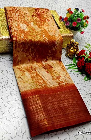 Premium Meena work Soft Silk Saree weddings, festivals, traditional Wear - BULE