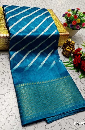 DIGITAL PRINTING DOLA SILK COTTON SAREES - DARK PINK