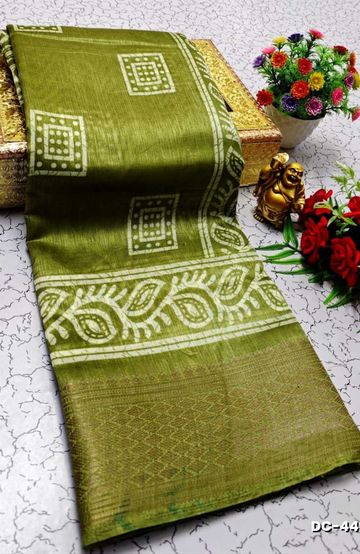 GEORGETTE FANCY SOFT SILK SAREES WITH BLOUSE MODERN FANCY SAREES - LIGHT ORANGE