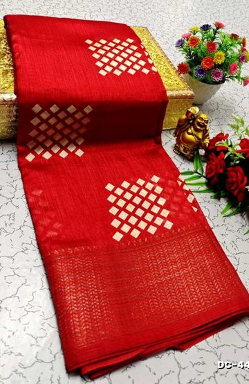 TRENDING DIGITAL EMBROIDERY ZARI WORK KALIYANI COTTON SAREES- YELLOW