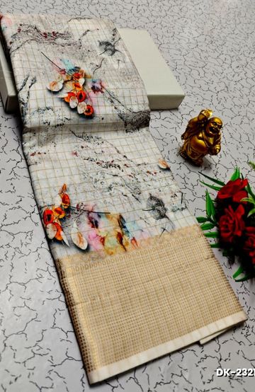 Dailywear cotton sarees premium look lightweight comfortable wear - CHOCOLATE COLOR (1)