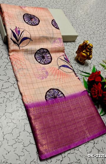 Dailywear cotton sarees premium look lightweight comfortable wear - TANGERINE COLOUR