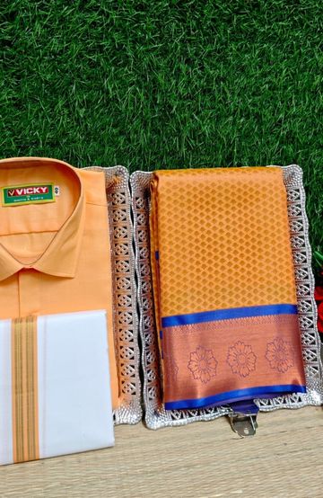 MODERN FANCY SOFT SILK SAREES WITH BUTTA DESIGN - PURPLE COLOUR (1)