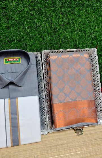 Dailywear cotton sarees premium look lightweight comfortable wear - SLATE COLOUR (4)