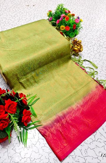 SOFT SILK FANCY BEST QUALITY SILK THENMATHI SAREES - RED (2)