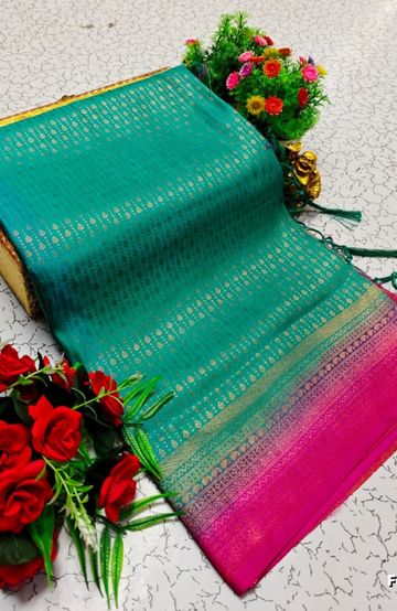 Handloom Khadi Cotton Saree With Hand Painted  Work - DARK PINK