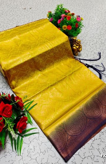 TRENDING DIGITAL EMBROIDERY ZARI WORK KALIYANI COTTON SAREES - LIGHT BLUE