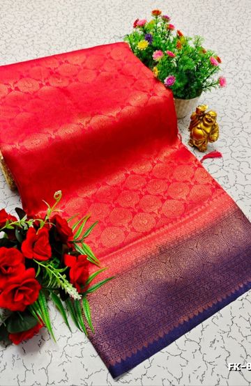 Dailywear cotton sarees premium look lightweight comfortable wear - PEACKOK BLUE (5)