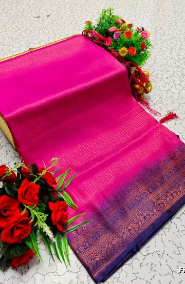 Dailywear cotton sarees premium look lightweight comfortable wear - CHOCOLATE COLOR (1)