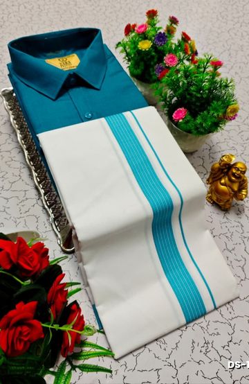 DESIGNER SOFT BANARASI SILK WITH KALAMKARI THEME  EXCLUSIVE MODEL WITH PURE ZARI  BORDER - BLUE SHADE