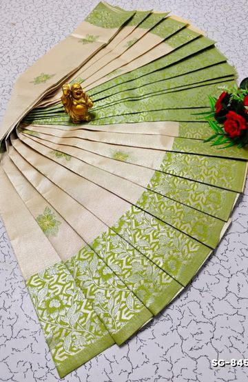 A "one gram gold trending tissue saree" typically refers to a saree made from a lightweight, sheer fabric known as tissue - INDIGO COLOUR (3)