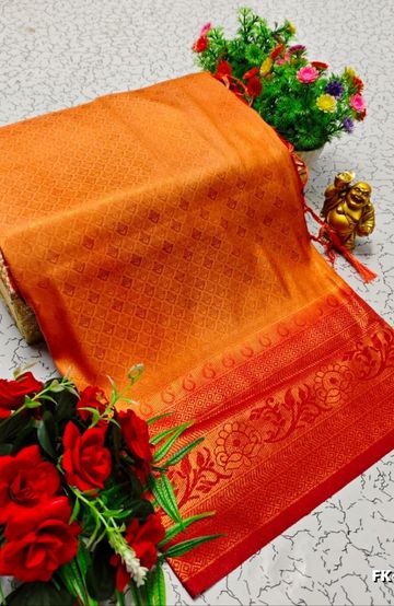 FESTIVAL AND FUNCTION WEAR TRADITIONAL KIDS PATTU PAVADAI STONE WORK DESIGN - CORAL COLOUR (3)