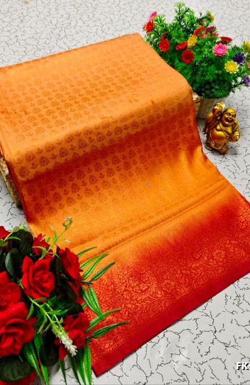 TRENDING KERALA SPECIAL FULL WORK EMBOSSED DIGITAL PRINTING TISSUE SAREE COLLECTIONS - CREAM (2)