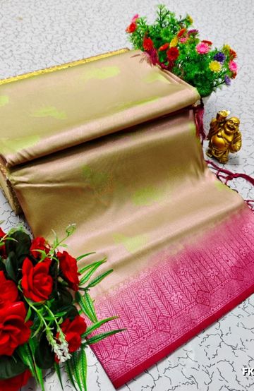TRENDING KERALA SPECIAL FULL WORK EMBOSSED DIGITAL PRINTING TISSUE SAREE COLLECTIONS - PETCH (4)