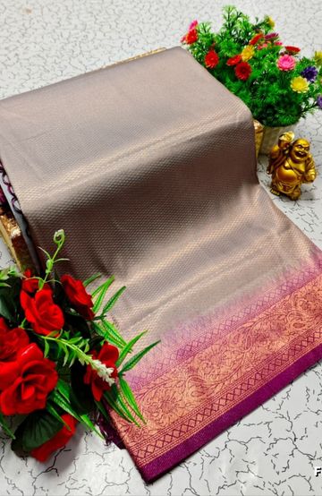 Korvai kotanji Trendy & Fancy bhutta and 2/100 Silk Cotton Sarees Function wear - TOMATO COLOUR (6)