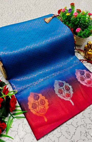 BANARASI POCHAMPALLY ALL OVER BODY SILVAR ZARI BUTTA DESIGN   FUNCTION WEAR SOFT SILK SAREES - EMERALD COLOUR