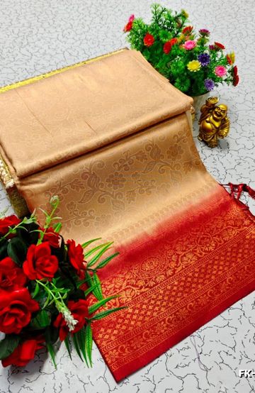 Dailywear cotton sarees all over body flower designpattern design premium look lightweight comfortable wear - CORAL COLOUR
