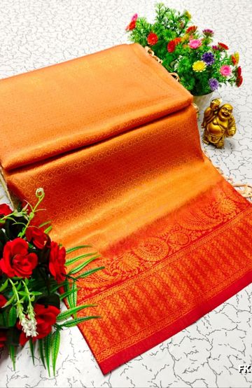 Premium kubera pattu saree rapier fancy  light weight silk type sarees function wear - BABY PINK