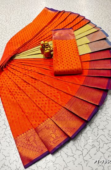 Dailywear cotton sarees all over body flower designpattern design premium look lightweight comfortable wear - MEJANTA