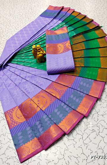 Elegant Kalamkari Tissue Saree for Festivities & Weddings - MAUVE COLOUR (1)