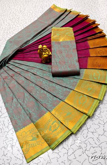 Dailywear cotton sarees premium look lightweight comfortable wear - WINE COLOUR (6)