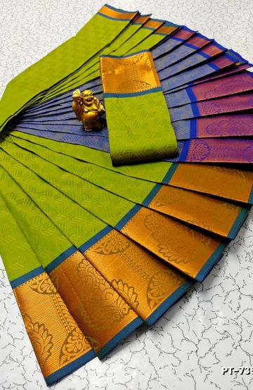 Banaras with our Banarasi Cotton fabric — a beautiful fusion of classic artistry and breathable comfort wear saree - LIGHT SKY BLUE (1)