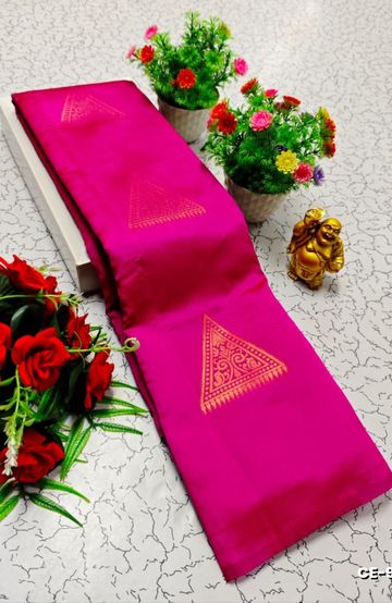 BRIDAL SILK GOLD SILVAR AND COPPER ZARI WEAVE AND WEDDING ART SILK SAREES - PURPLE COLOUR (2)