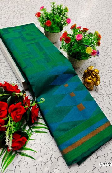 MODERN FANCY SOFT SILK SAREES WITH BUTTA DESIGN - GOLD
