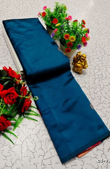 Kubera borderless elite bridal rapier fancy light weight silk type sarees function wear - LITE PEACH (4)