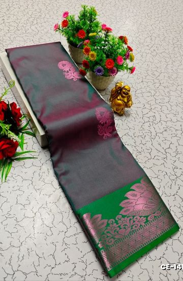 TRENDING DIGITAL EMBROIDERY ZARI WORK KALIYANI COTTON SAREES- YELLOW