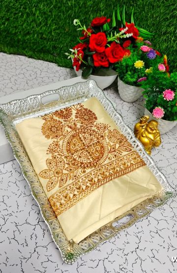 Korvai kotanji Trendy & Fancy bhutta and 2/100  Silk Cotton Sarees Function wear - DARK GREEN (2)