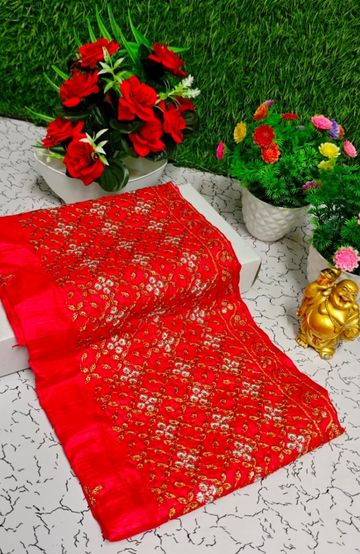 Traditional Look Malgudi Silk Saree Lightweight Silk Blend Saree - BLUE COLOUR (2)