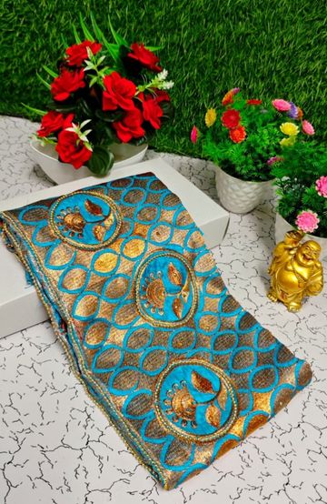 Korvai kotanji Trendy & Fancy bhutta and 2/100  Silk Cotton Sarees Function wear - DARK GREEN (2)