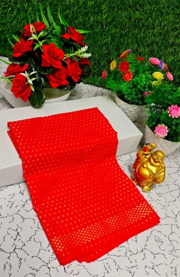 Designer Multi-Color Floral Print Blouse Fabric - RED (1)