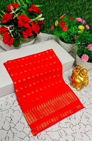 Designer Multi-Color Floral Print Blouse Fabric - PEACH