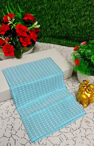 Designer Multi-Color Floral Print Blouse Fabric - LIGHT SKY BLUE (3)