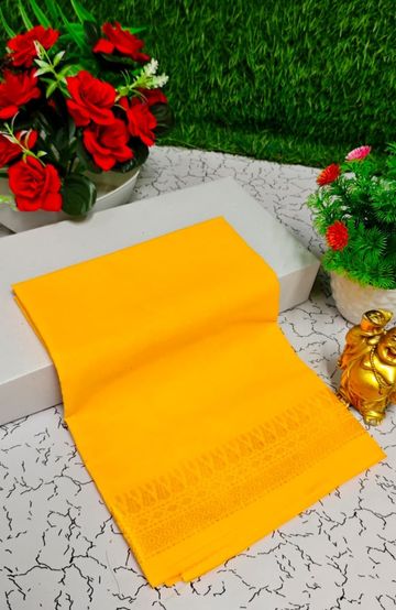 Designer Multi-Color Floral Print Blouse Fabric - LEMON COLOUR