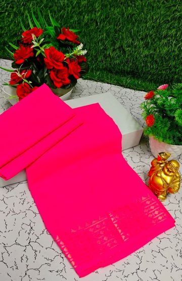 Designer Multi-Color Floral Print Blouse Fabric - DARK PINK (3)