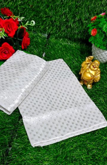 Designer Multi-Color Floral Print Blouse Fabric - WHITE N