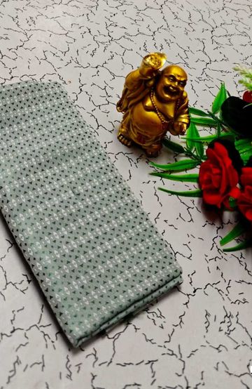 Designer Multi-Color Floral Print Blouse Fabric - LIGHT GREEN SHADE