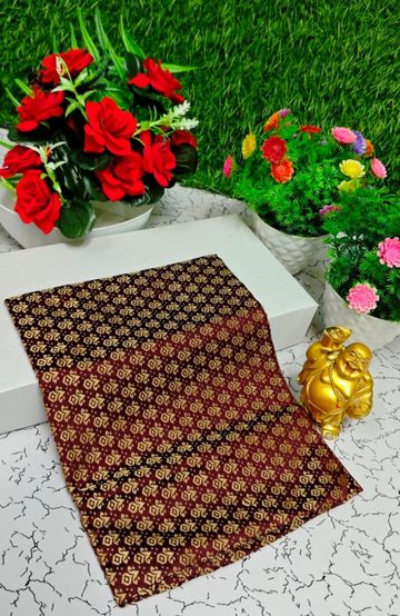 Designer Multi-Color Floral Print Blouse Fabric - MAROON COLOR (1)