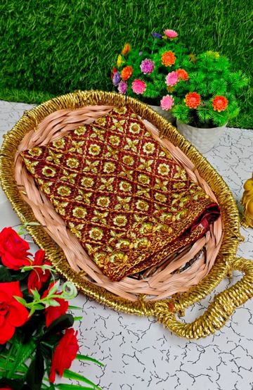 Designer Multi-Color Floral Print Blouse Fabric - BLACK (6)