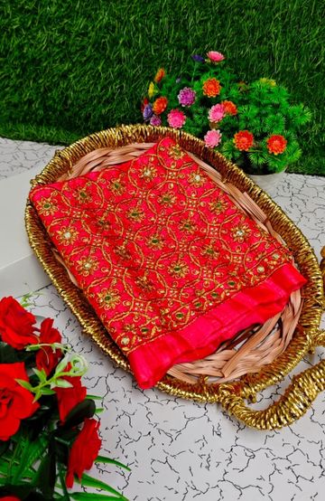 Kubera borderless elite bridal rapier fancy light weight silk type sarees function wear - LEVENDOR (1)