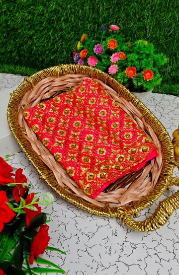 Dailywear cotton sarees premium look lightweight comfortable wear - CORAL COLOUR (1)