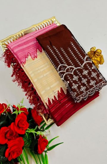 Dailywear cotton sarees premium look lightweight comfortable wear - MEHENDHI GREEN (3)