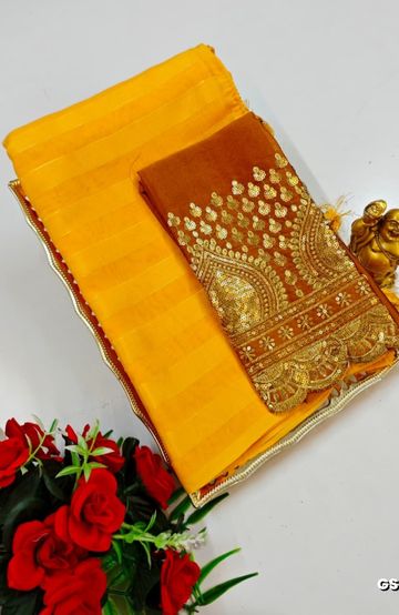 BRIDAL SILK GOLD SILVAR AND COPPER ZARI WEAVE AND WEDDING ART SILK SAREES - LIGHT GREEN SHADE (1)