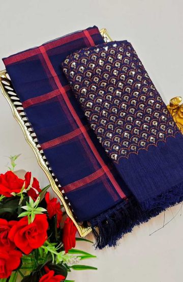 Banaras with our banarasi cotton fabric — a beautiful fusion of classic artistry and breathable comfort wear saree - CREAM (2)