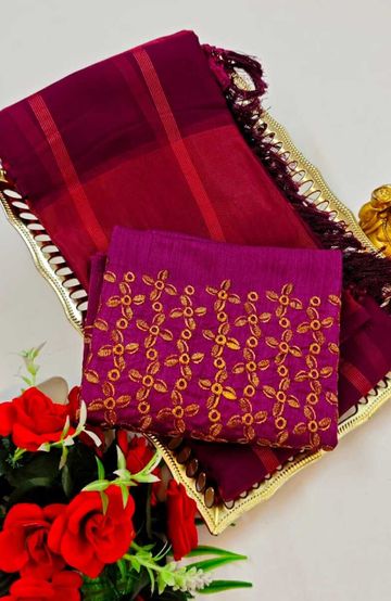 Dailywear cotton sarees premium look lightweight comfortable wear - TEAL COLOUR (3)